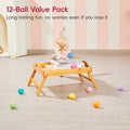 Potaroma 12 Pcs Quiet Play Felt Cat Ball Toys with Catnip Inside, Cat Kicker Exercise Toys, Fun Colorful Kitty Kitten Toys 1.6 Inches