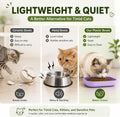Cat Bowls, Zoenif 10 Pack Whisker Friendly Cat Dishes with Storage-Purple