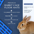 Premium Plastic Rabbit Cage Mats (Gray, 2 Pack) | 15x10 Mat