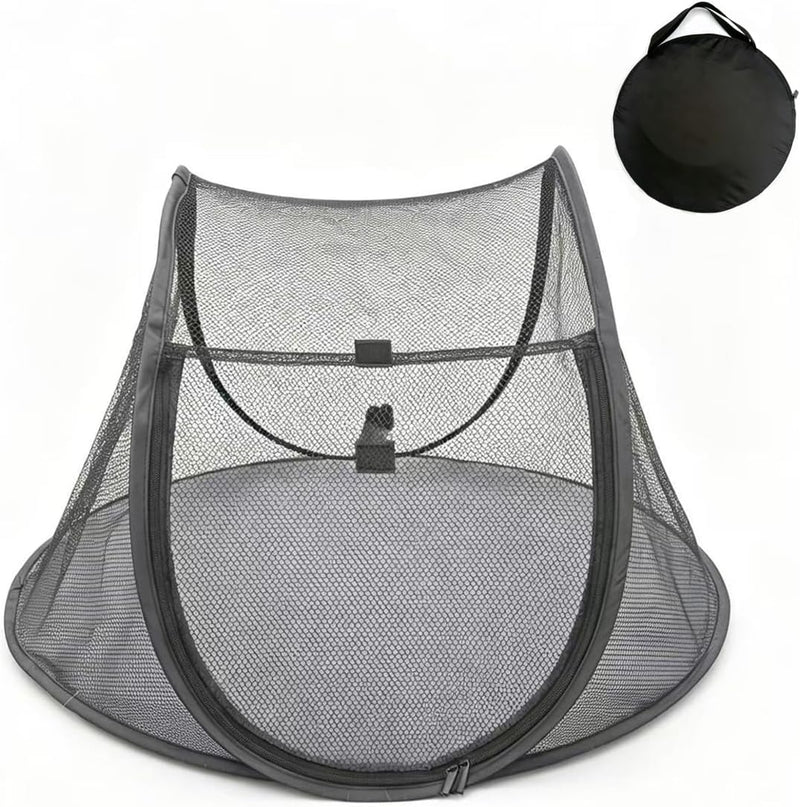 Pop-Up Cat Playpen, Portable Mesh Pet Tent, Indoor Outdoor Foldable Exercise Fence for Kittens, Rabbits, Guinea Pigs & S