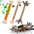 GREMBEB Cat Toys 3Pack Silvervine Chew Stick Kitten Treat Catnip Toy Kitty Natural Stuff Catnip Matatabi for Cleaning Teeth Indoor Dental Snack Interactive