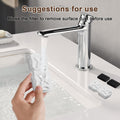 MJYNITE Cat Water Fountain Filter Replacement Kit - 6 Cat Fountain Filters, 6 Sponges & 1 Brush, Compatible with Stainless Steel Pet Fountains