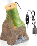 Reptile Humidifier Fogger, Bamboo Trunk Humidifier with Top Mist Outlet, 1000ml Detachable Terrarium Humidifier Reptile 