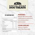 ACANA Singles Grain Free Dog Treats Limited Ingredients & Freeze-Dried Beef & Pumpkin 3.25oz Bag