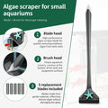 boxtech Aquarium Algae Scraper with Dual Head Design for Small Tanks