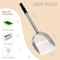 Cat Litter Scoop Deep Shovel,Detachable Long Handle Litter Scooper,Round