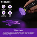 100 LED UV Black Light Flashlight, Pet Stain Detector, Battery Not Included