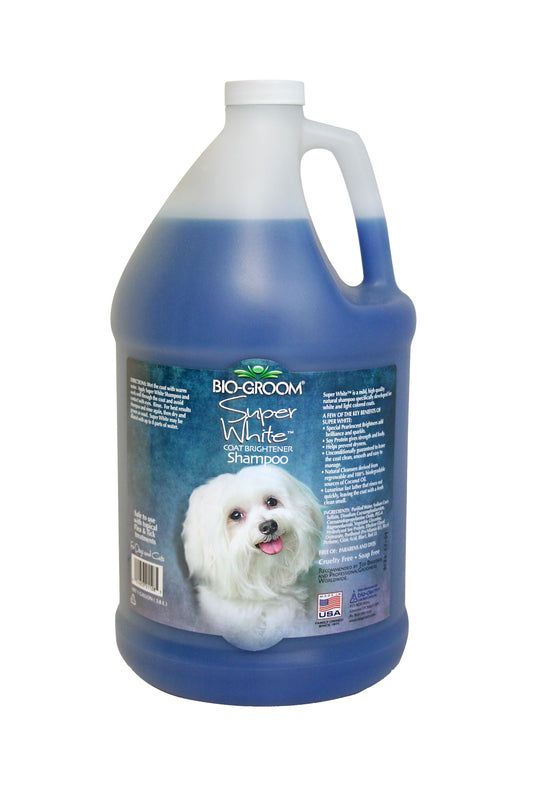 Bio-Groom Super Whitening Dog Shampoo - Whitening Pet Shampoo, Dog Bathing Supplies, Puppy Wash, Grooming Supplies, Cruelty-Free - 1 Gallon