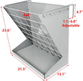 Wall Mount Hay Rack, Metal 2 in 1 Hay and Grain Feeder