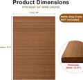 Bamboo Dog Crate Topper 42 Inch, Non-Slip Wooden Crate Table Top Shell