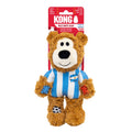 KONG Wild Knots Bear Soccer Player Dog Toy – Argentina – National Team Jersey Inspired – International Tournament Edition – Plush Rope Toy with Squeaker, Medium/Large