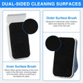 fishkeeper Aquarium Strong Magnetic Glass Cleaner Brush, Fish Tank Algae Magnet Cleaning Tool with 2 Detachable Scrapers
