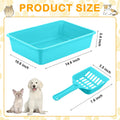 Amyhill 20Pcs Open Cat Litter Box with 20 Scooper