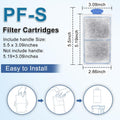 driamor 8 Pack PF-S Filter Cartridges Compatible with PF10 Power Filters, Small Fish Tank Filters Cartridge Replacement 