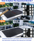 12 Pcs Aquarium Fish Tank Divider Panels with 15 Suction Cup Clips, DIY Egg Crate Aquarium Adjustable Separation Board f