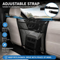 Dog Car Barrier for Backseat Safety with Mesh Storage Pocket for Car/SUV