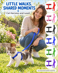 6 Pack Adjustable Cat Leash Harness Leash,Bunny Harness Leash for Pet Safety Walking Running Jogging,HarnessLeash for Bu