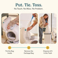 PurrTek Cat Litter Box Liners — LitterWrap Drawstring Bags for Automatic & Self-Cleaning Litter Boxes | Precision Fit, Jumbo Heavy-Duty, Leak-Proof, Unscented Odor Control, Replacement Refills