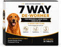 7-Way Dewormer Tablets for Dogs, Praziquantel & Pyrantel Pamoate Formula, Medium & Large Dogs Over 25 lb, 36 Tablets