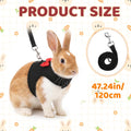 Rabbit Ferret Harness Bunny Harness and Leash Set Soft Breathable M