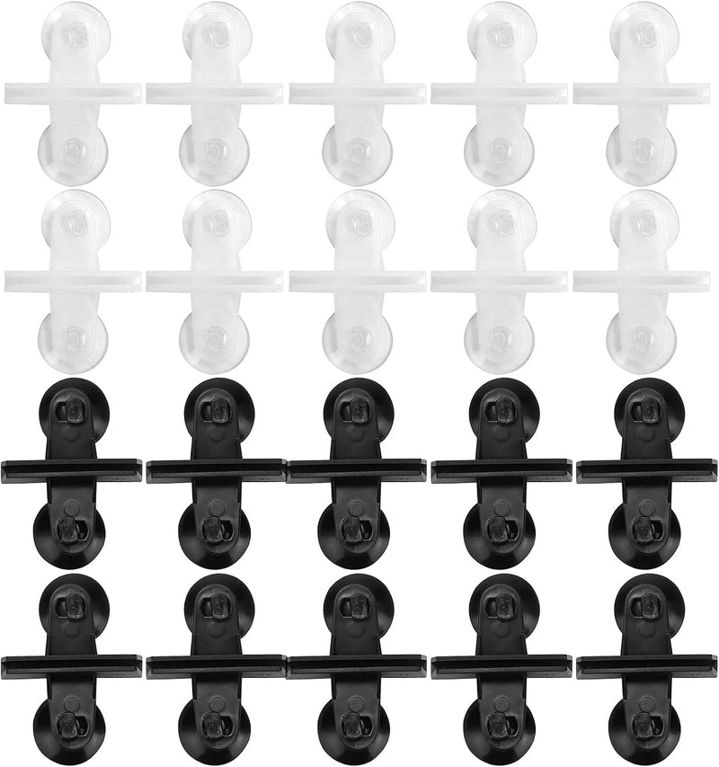 Aquarium Fish Tank Separator Clip, Secure Suction Cup Glass Divider Support for Aquarium Breeding Tank Silicone White Bl