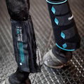 Horseware Ice-Vibe Leg Wraps, Black/Aqua, Full