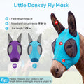 2 Pcs Mini Donkey Fly Mask with Ears Protection and Big Mesh Eye Covers
