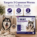 7 Way Dewormer for Dogs and Cats, Praziquantel & Pyrantel Pamoate Tablets