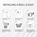 Litter Refill Bags Compatible with Litter Chanp, 4 Pack One 36 Foot Litter Waste Receptacle Refill Liners