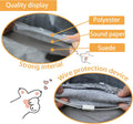 Terunat Cat Tunnel for Indoor Cats, 51×12 inch Foldable Big Cat Tunnel, Grey Suede Pet Tunnels with Two Peepholes and a Bubble Ball