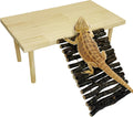 VCEPJH Wooden Bearded Dragon Basking Platform with Climbing Ramp, XL