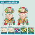 BBjinronjy Bird Toys,2PCS Hanging Natural Soft Sola Ball Beak Chew Shred Forage Toys for Parrots,Cockatiel,Conure,Love Birds,Parakeets,Budgie and Other Small Birds