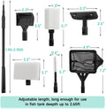 hygger 6-in-1 Aquarium Cleaning Tools, Multipurpose Fish Tank Cleaning Kit for 20-160 Gallon Tank with Telescopic Long H