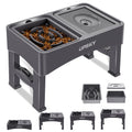 UPSKY 2-in-1 Elevated Dog Bowls Slow Feeder, 4 Height Adjustable Raised Bowl Stand, No Spill Dog Water Bowls, Anti-Slip Food and Water Bowls for Small Medium Dogs(Not Include Stainless Steel Bowl)