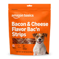 Amazon Basics Bacon and Cheese Flavor Bac'n Strips Dog Treats - 25 oz Bag