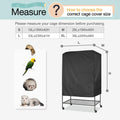 Explore Land Bird Universal Pet Cage Cover Good Night for Cats, Mink, Totoro, Parakeet, Parrot and Small Animals (Black, L)