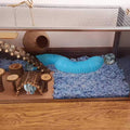 PINVNBY Hamster Fun Tunnels Pet Mouse Plastic Tube Toys Small Animal Foldable Exercising Training Hideout Tunnels for Gu