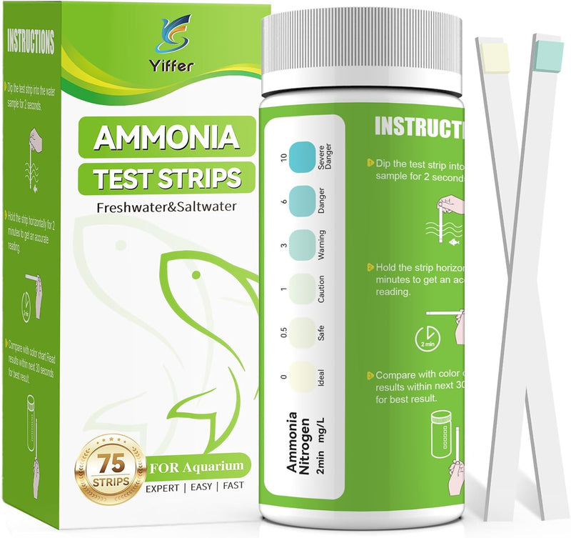 75-Count Ammonia Test Strips for Fish Tank