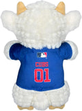 Pets First MLB Chicago Cubs Goat Plush Toy for Dogs and Cats with Squeaker, Wearing a Team Jersey! Fun & Sporty Goat Shaped Dog Chew Toy, Interactive Pet Toy
