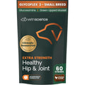 VetriScience Extra Strength Healthy Hip & Joint Chews, GlycoFlex Glucosamine and Green-Lipped Mussel Joint Support Supplement for Small Breed Dogs, Soothe Joint Discomfort, Chicken, 60 Count