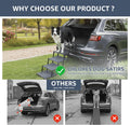 Oiilores Foldable Dog Stairs for Large Dogs - Extra Wide Pet Ramp for Cars, SUV, Non-Slip Surface, Supports Up to 250 Lbs, 5 Steps