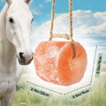 kathson Himalayan Salt Lick Salt Block on Rope for Horse Animals Mineral Salt Licks Natural Pink Licking Salt for Horses