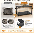 Large Acrylic Metal Hamster Cage 3.0, Small Animal Habitat 32 * 16 * 16IN Metal Hamster Cage Easy-Clean 360° Viewing, St