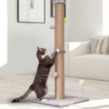 PELUOMOZ Tall Cat Scratching Post 36 inch Large Cat Scratch Post for Indoor Cats with Durable Natural Sisal Rope Scratcher Post Tree Kitten Interactive Toy-Gray