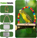 Portable Parrot Travel Cage Carrier with Small Swing Toy&Cage Colorful Toys Set Small Bird Parakeet Bag with Standing Pe