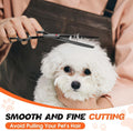 JASON 7" Dog Grooming Scissor - Professional Thinning Shear with 37 Teeth Japanese Stainless Steel Blender Scissors for Dogs, Cats and Other Pets (Thinning, Black) Christmas Gift