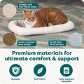 FurHaven Dog Bed for Extra Small Dogs & Cats, Bolster Crate Pad with Soft Supportive Base for Carriers & Kennels, Machin