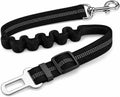 Dog Seat Belt for Cars, Adjustable Heavy Duty Dog Car Seat Belt with Shock Absorbing Bungee, Universal Seat Belt Clip fo