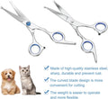 Pets vv 7.5" Curved Dog Grooming Scissors with Safety Round Tips, Light Weight Professional Pet Grooming Shears Stainless Steel for Dogs Cats Pets