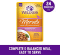 Wellness Healthy Indulgence Morsels Adult Wet Cat Food, Natural, Protein Rich, Grain Free, Salmon and Tuna Recipe, 3 oz, Pack of 24 Pouches